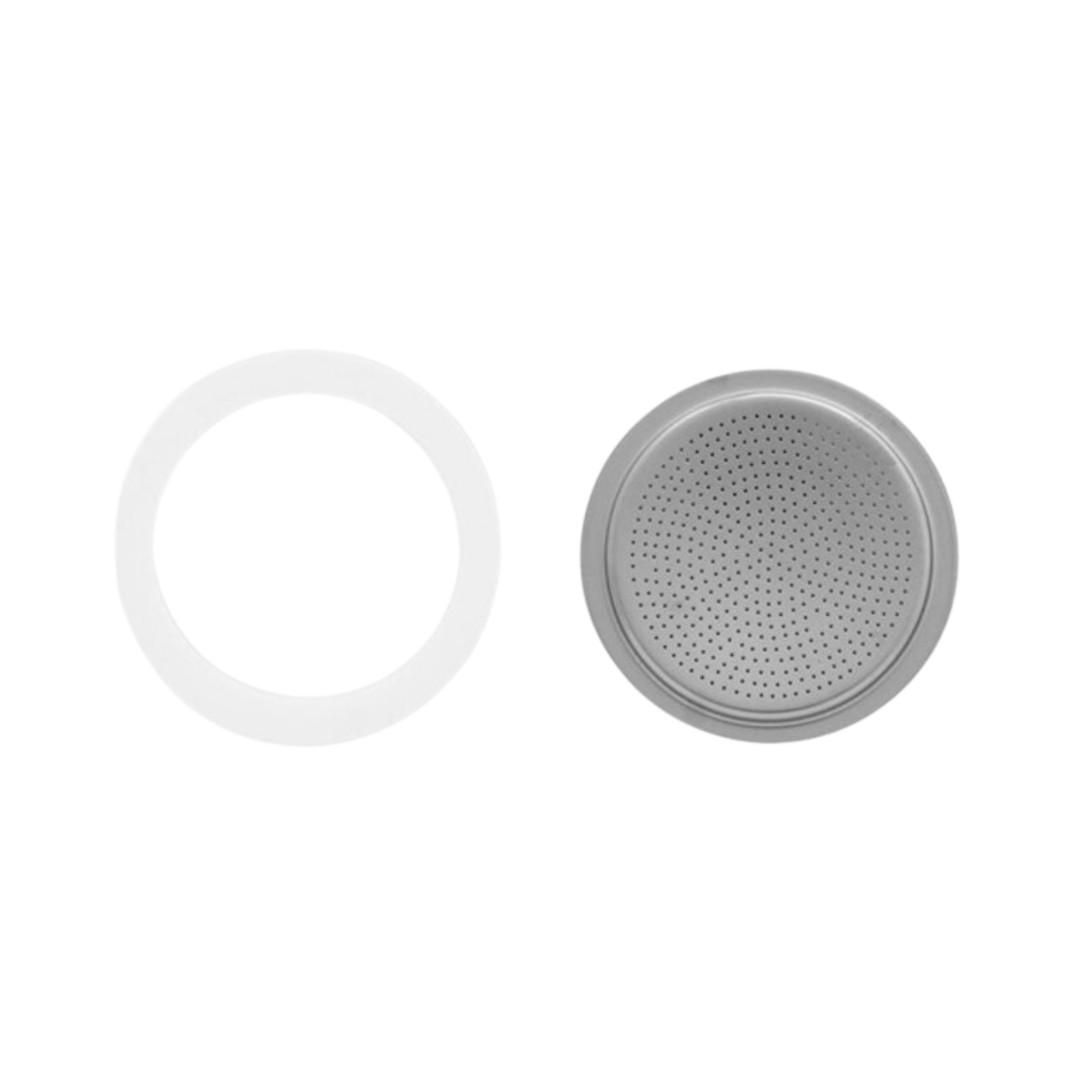 Bialetti - Vervangingsset, filterplaatje + 1 rubberen ringen (2-kops)