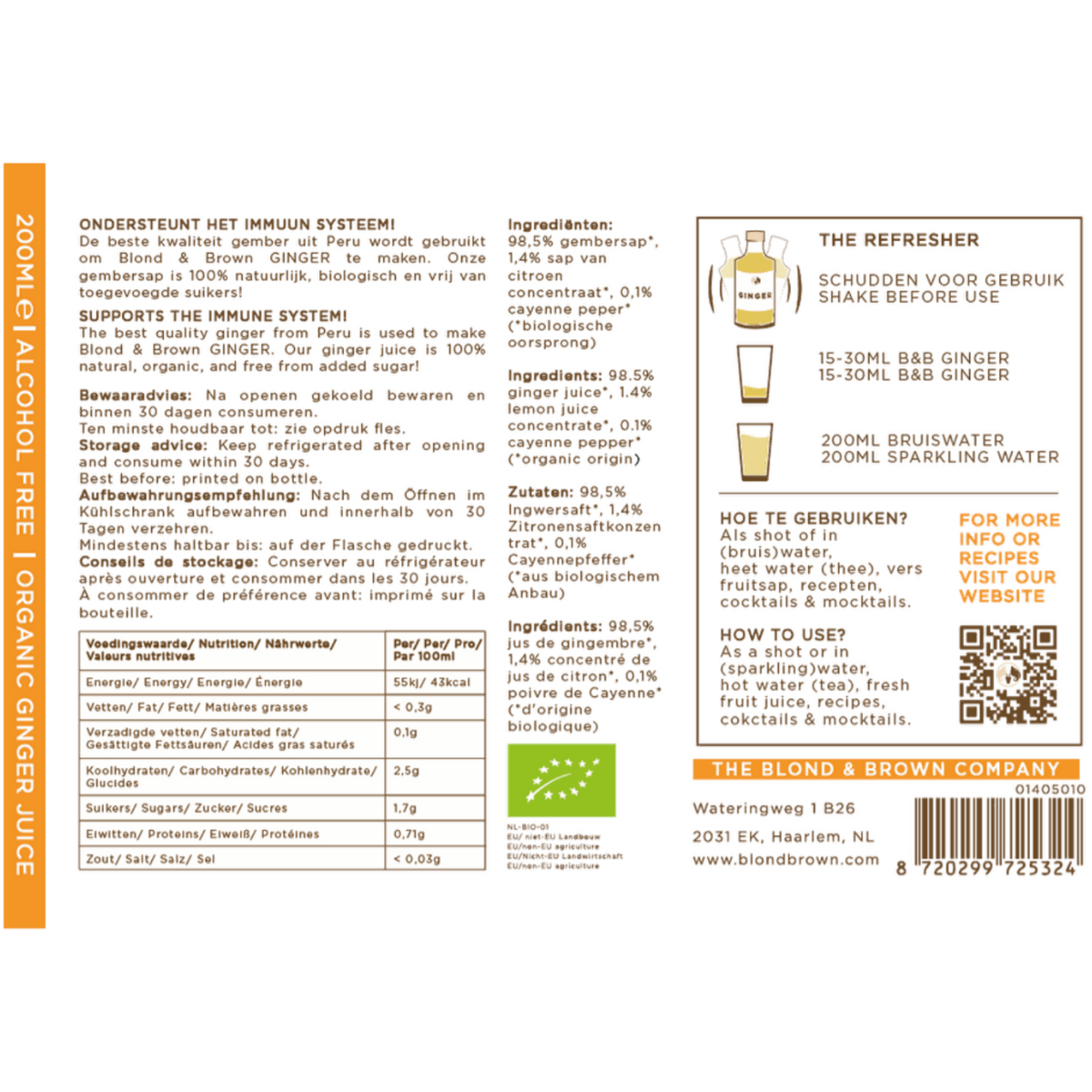 Blond & Brown - Gembersap 200 ml