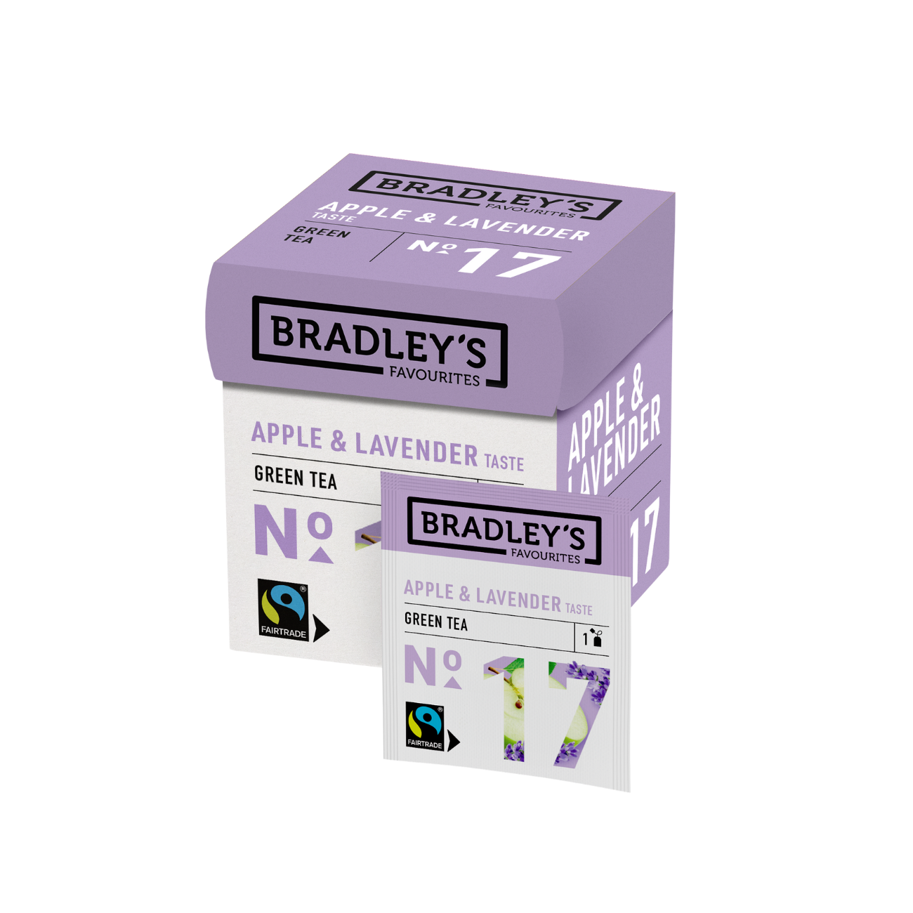 Bradley's - No. 17 Green Tea Apple & Lavender (tray, 24 doosjes)