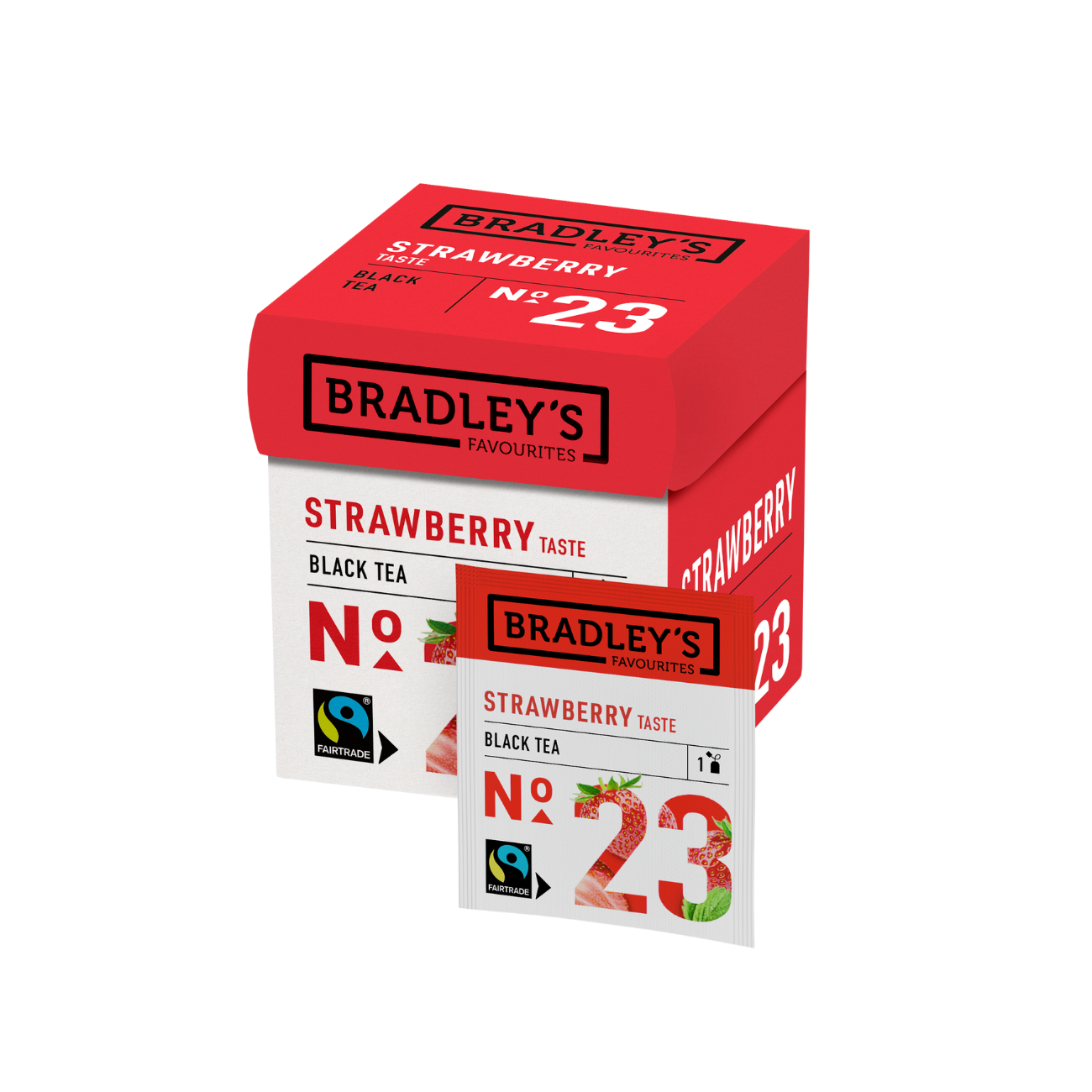 Bradley's - No. 23 Black Tea Strawberry (tray, 24 doosjes)