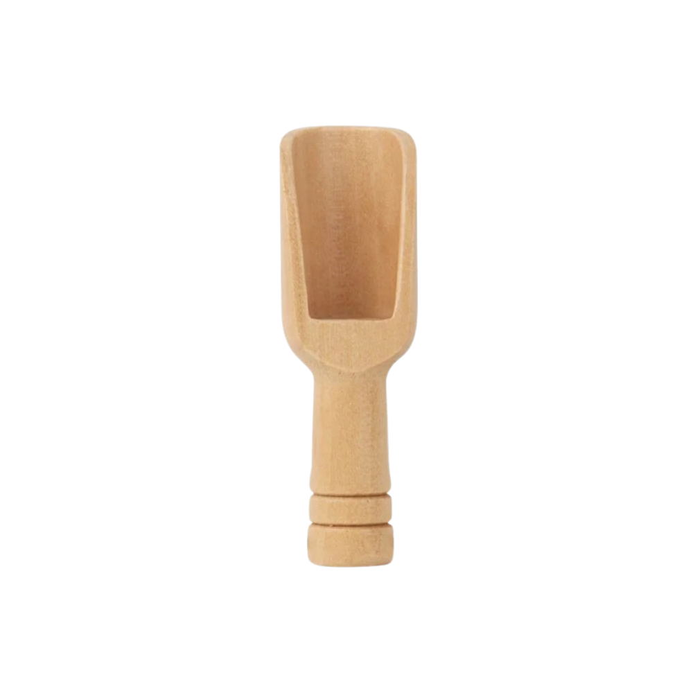 Houten maatschepje voor thee