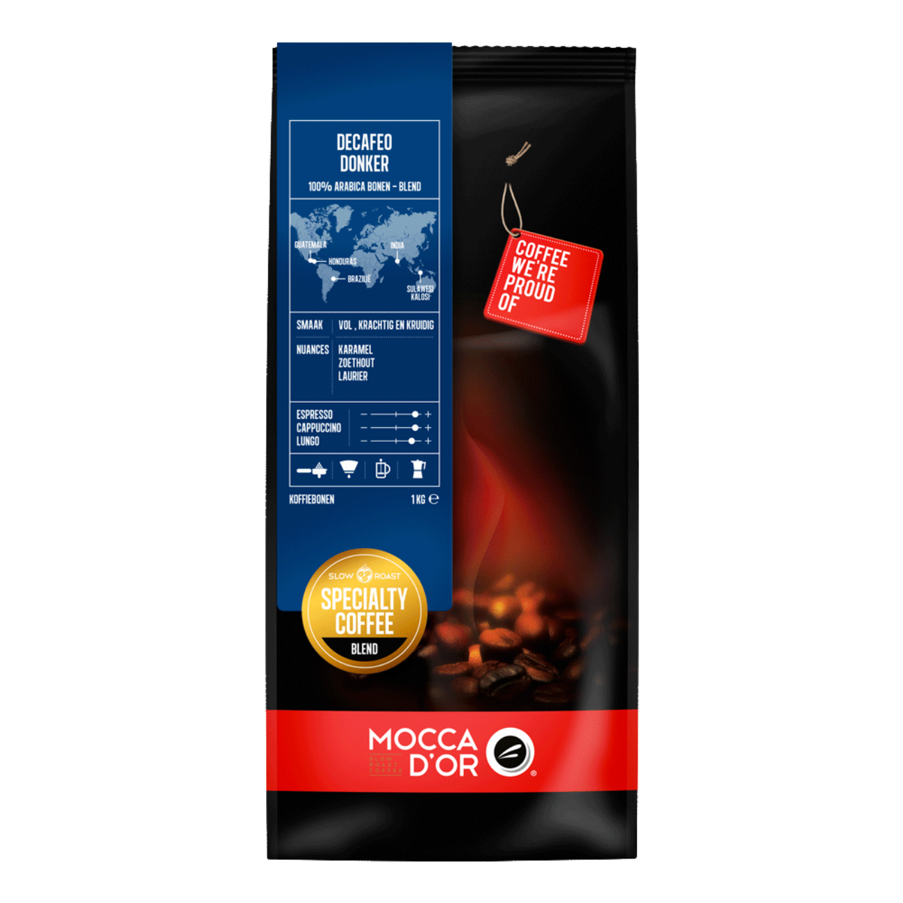 Mocca d'Or koffiebonen - Decafeo Donker