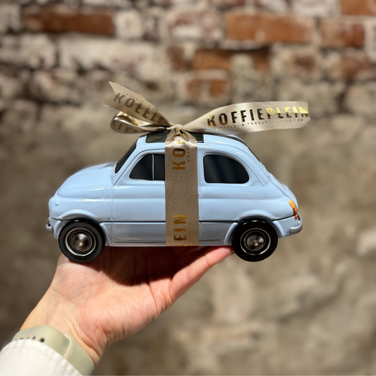 Fiat koekblik / cadeaublik lichtblauw