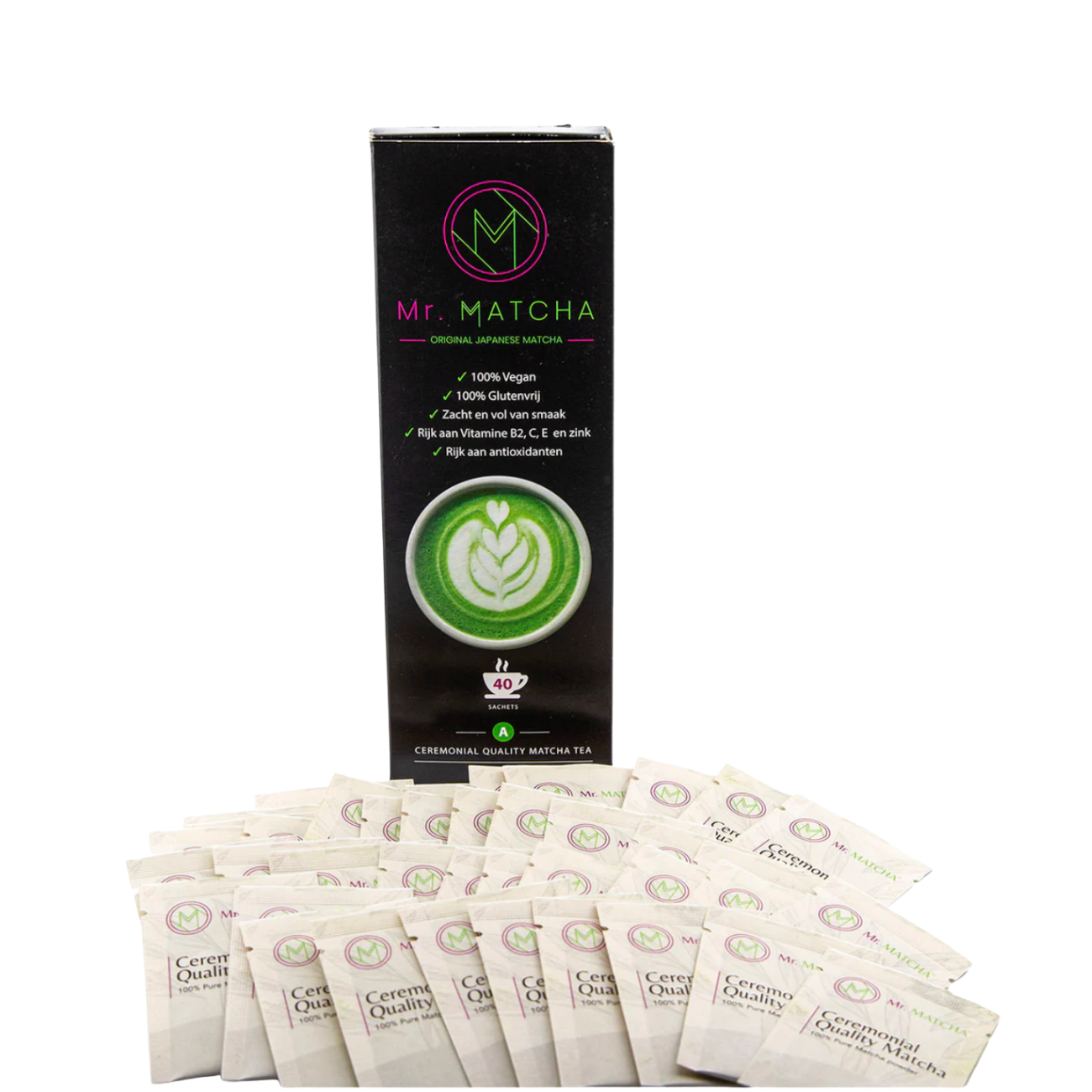 Mr. MATCHA - Premium Ceremoniële Japanse Matcha (40 sachets)