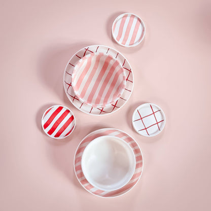 Magazin Minori - Set espressokopjes 'Incanto Rosa' (strepen)