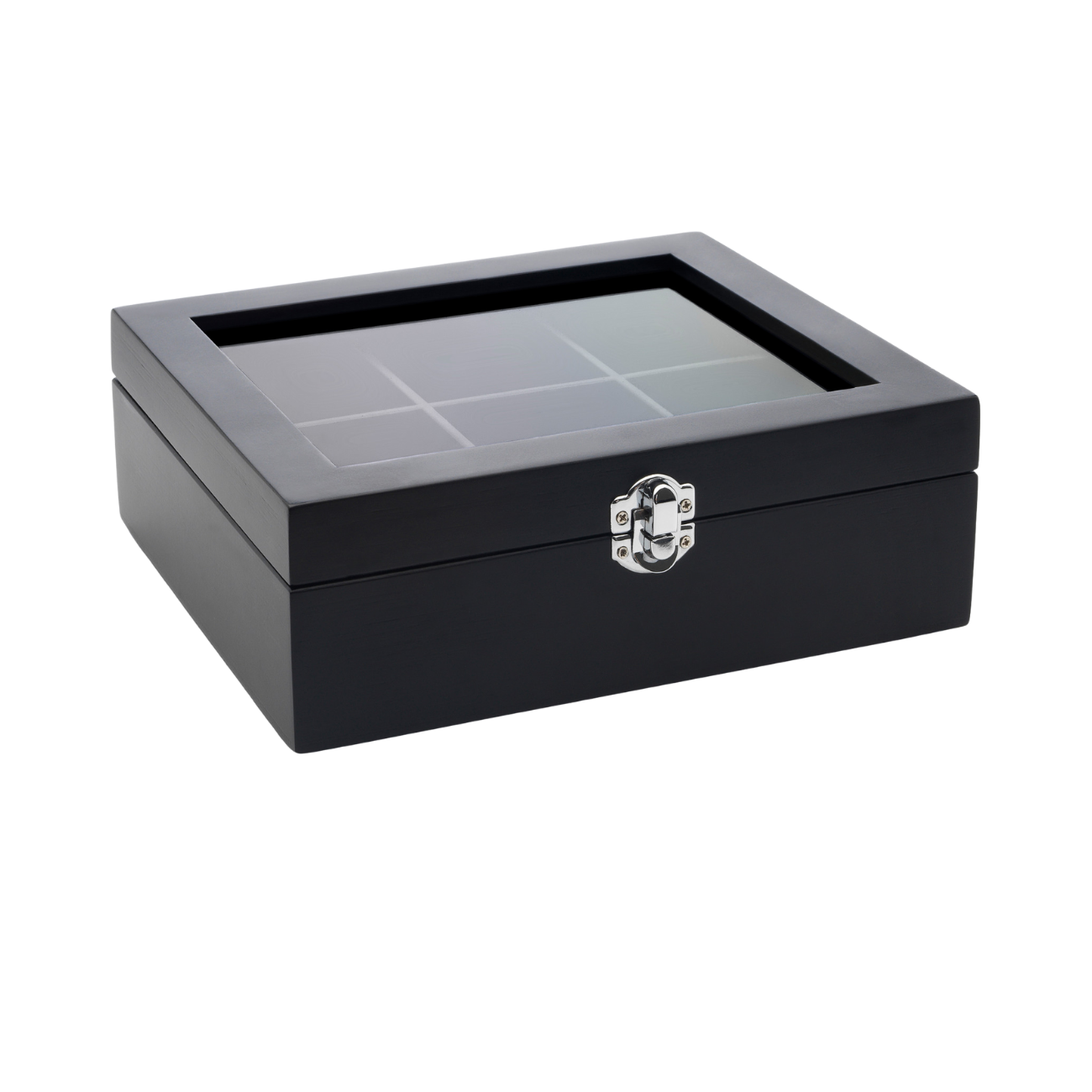 Bredemeijer - Theedoos bamboo zwart, 6-vaks