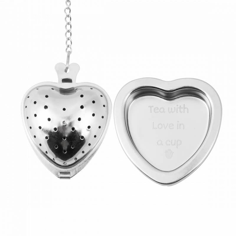 Thee-ei - Hartvorm met uitlekschaaltje - in verpakking