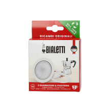 Bialetti - Vervangingsset, filterplaatje + 3 rubberen ringen (2-kops)