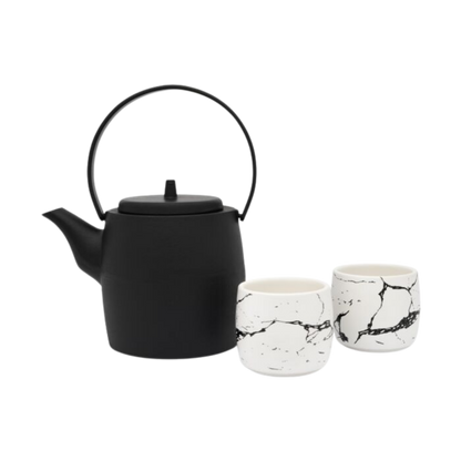 Bredemeijer - Giftset 'Kobe', Theepot 1,25L + 2 mokjes