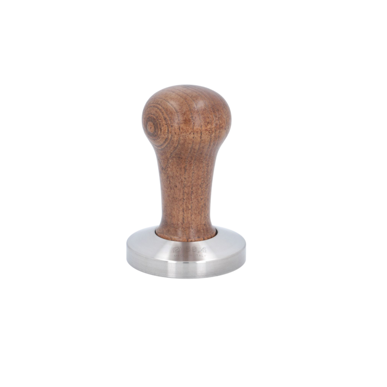 Tamper RVS en bruin hout Ø58 mm