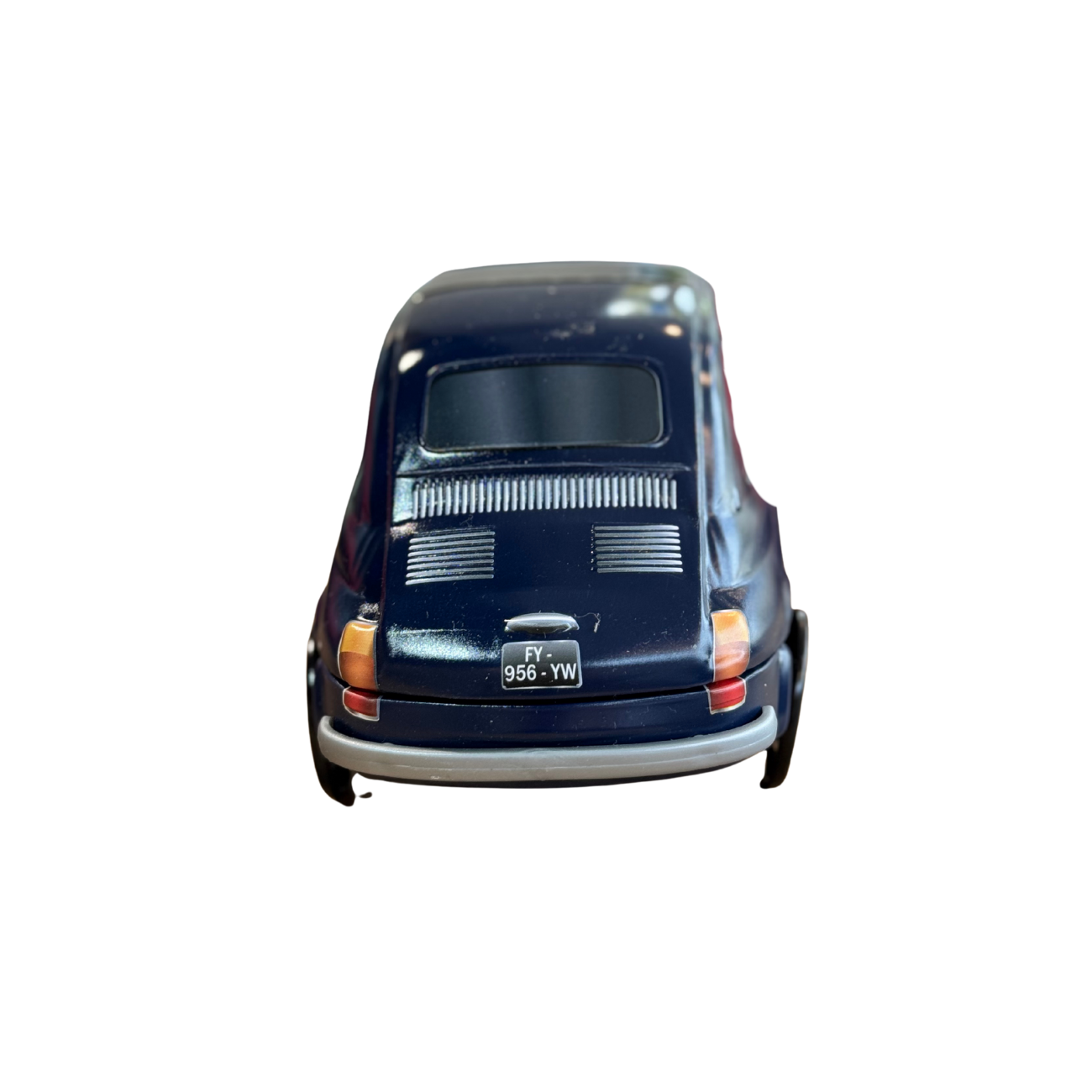 Fiat koekblik donkerblauw achterkant