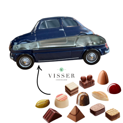 Fiat koekblik / cadeaublik donkerblauw