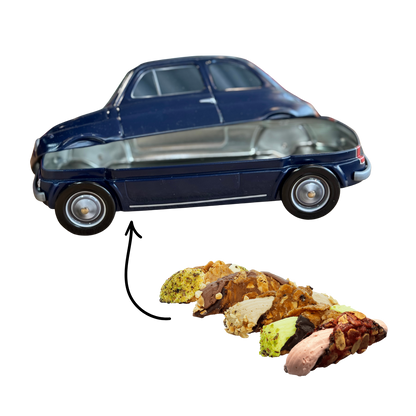 Fiat koekblik / cadeaublik donkerblauw