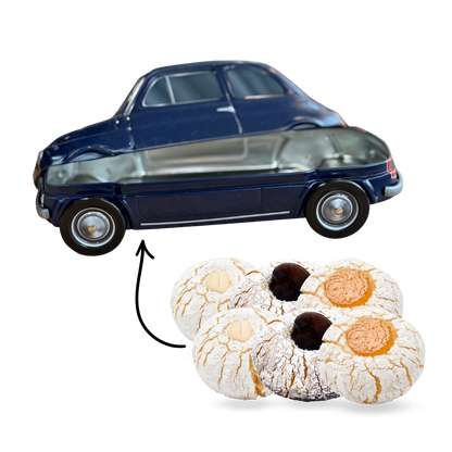 Fiat koekblik / cadeaublik donkerblauw