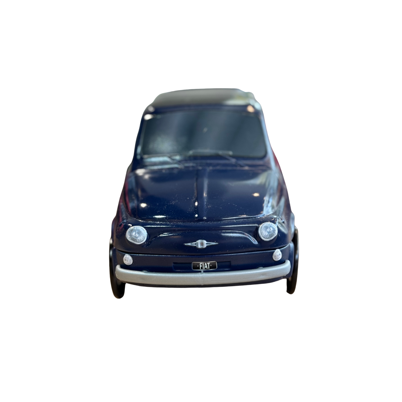 Fiat koekblik donkerblauw voorkant