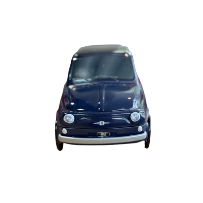 Fiat koekblik donkerblauw voorkant