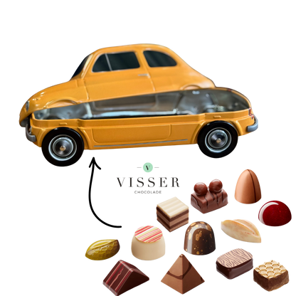 Fiat koekblik / cadeaublik geel