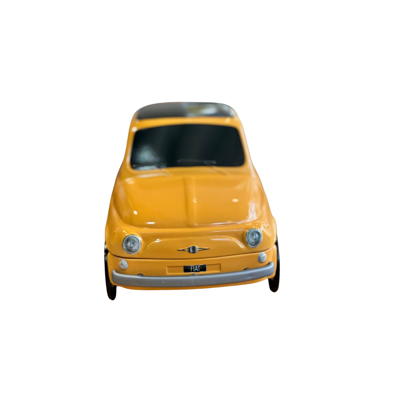 Fiat koekblik geel voorkant