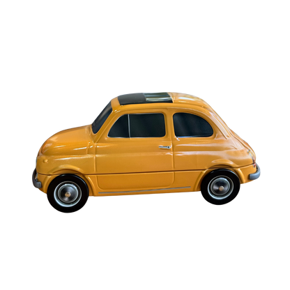 Fiat koekblik geel zijkant