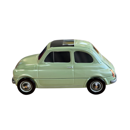 Fiat koekblik groen zijkant