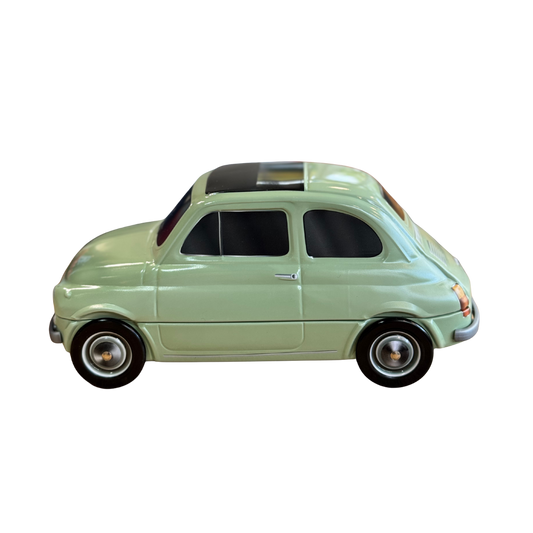 Fiat koekblik groen zijkant