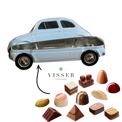 Fiat koekblik / cadeaublik lichtblauw