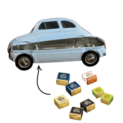 Fiat koekblik / cadeaublik lichtblauw