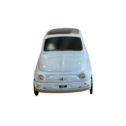 Fiat koekblik lichtblauw voorkant