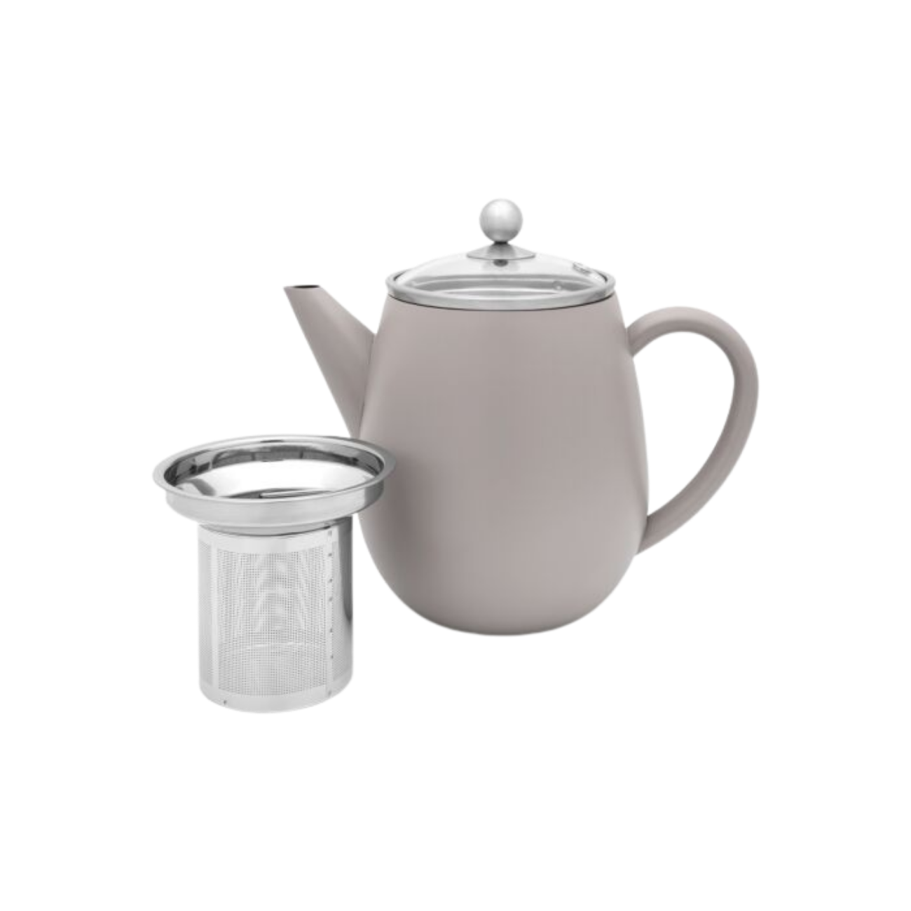 Bredemeijer - Theepot Duet® Eva 1,1L 'Betongrijs'
