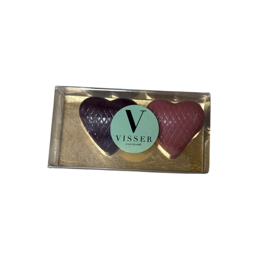 Visser Valentijn - Hartjes 2-pack Framboos + Rood Fruit