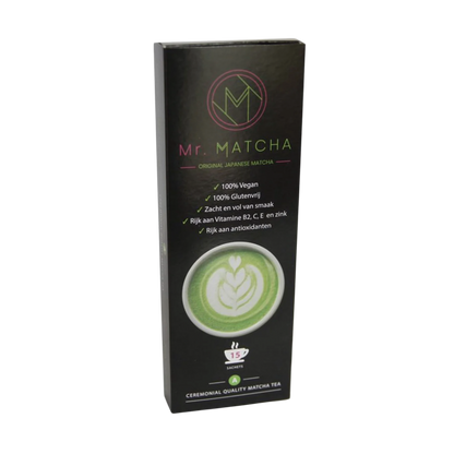 Mr. MATCHA - Premium Ceremoniële Japanse Matcha (15 sachets)