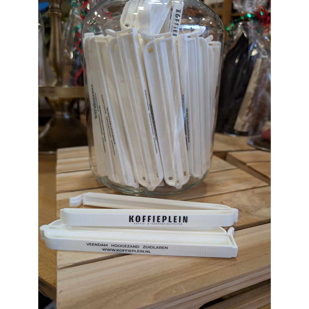 Vershoudclip voor koffiezakken