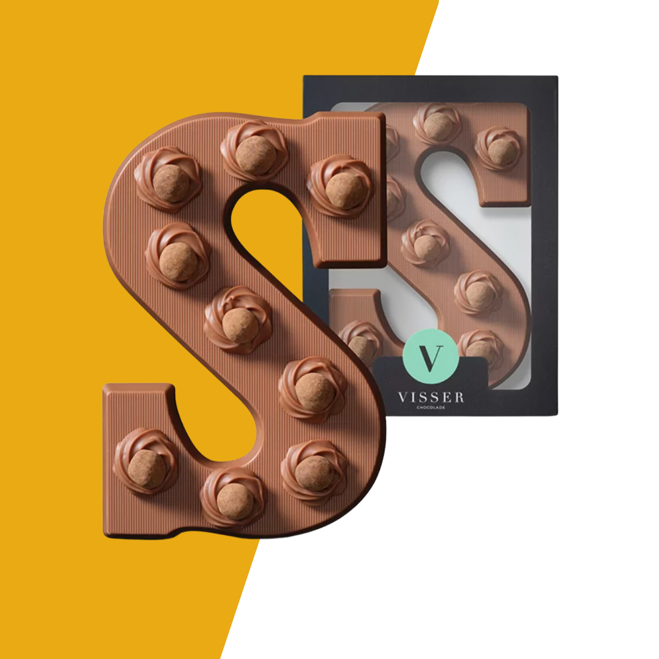 Visser Chocolade - Chocoladeletter Crispy Ball Melk