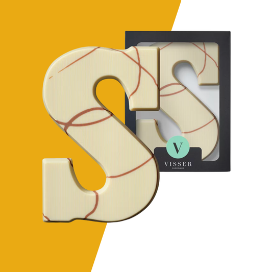 Visser Chocolade - Chocoladeletter Wit (A t/m Z)