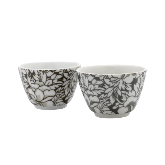 Bredemeijer - Theekopjes Yantai zwart / bruin (2 st)