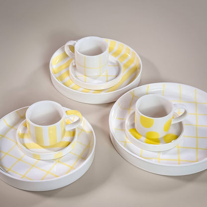 Magazin Minori - Set espressokopjes 'Spiaggia Giallo' (strepen)