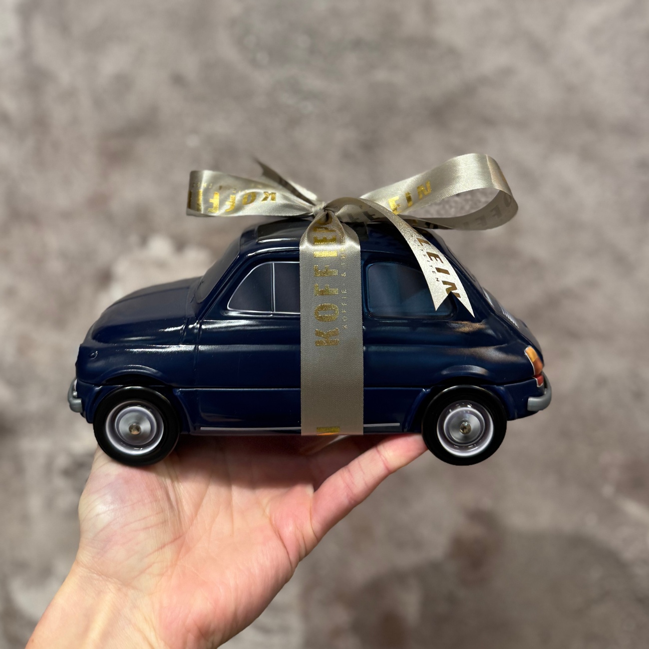 Fiat koekblik / cadeaublik donkerblauw