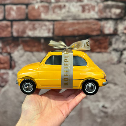 Fiat koekblik / cadeaublik geel